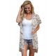 Beach wear with floral print and short sleeves