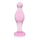 Anal dildo made of glass pink Glass Romance