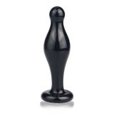 Anal dildo made of glass black Glass Romance