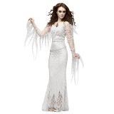 Ghostly Bride Costume White Long Dress