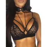 Women Sexy Black Sheer Bra