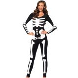 Long Sleeve Sexy Glow Skeleton Costume