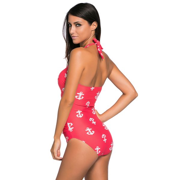 Vintage Inspired 1950s Style Red Anchor Teddy Swimsuit. Артикул: IXI54908