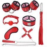 Leather Plush lining 8 piece Set Red