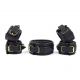 Leather 5 Pieces Restraints Set hand Neck Foot handcuffs Black