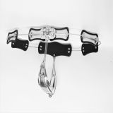 Stainless Steel Model-T Adjustable Female Chastity Belt Device With Anal Plug