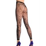Tights with lace trim high waist