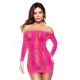 Neon Rose Cutout Lingerie Dress