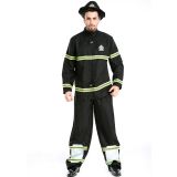 male firefighters wear costume