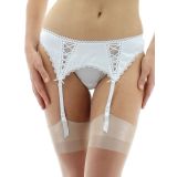 Sexy white satin garter