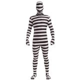 Prisoner Stripe Jumpsuit Cosplay Costume