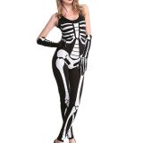 black s-xl horror women skeleton halloween costume