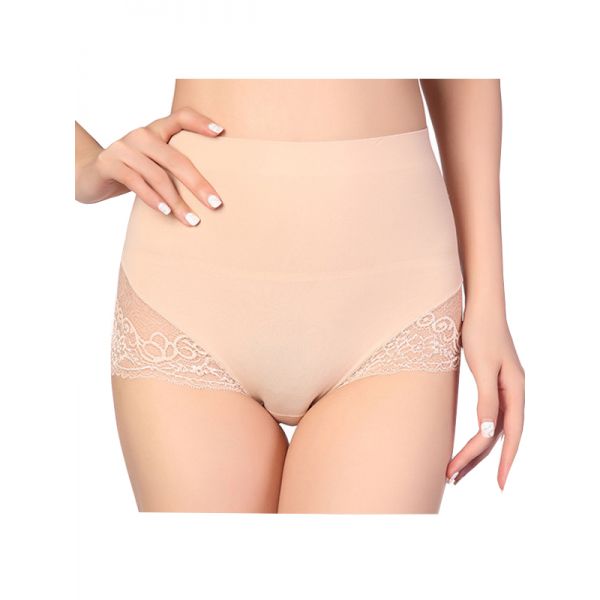 Apricot M-XL Ice Silk high Waist Lace Panties. Артикул: IXI55344