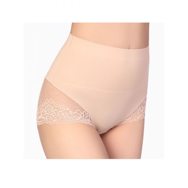 Apricot M-XL Ice Silk high Waist Lace Panties. Артикул: IXI55344