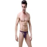 See Through Purple Mens Lingerie Thong
