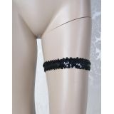 Black Sequined Garter