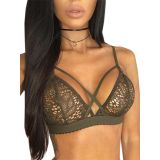 Women Sexy Green Sheer Bra