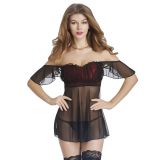 Sexy Off Shoulder Chiffon Nightwear