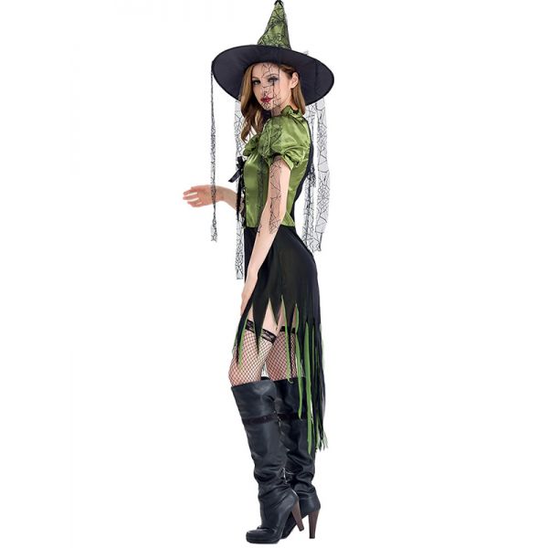 Green M-XL Adult Goth Maiden Witch halloween Costume. Артикул: IXI55554