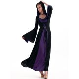 purple floor length gothic dress costume