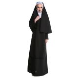 black cosplay female monasticism costume