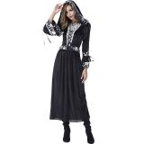 dark night witch long dress cosutme