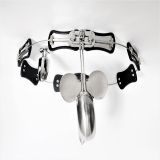 Stainless Steel Model-T Adjustable Male Chastity Belt Device With Butterfly Baffle