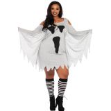 Halloween Ghost Print Jersey Plus Size Dress по оптовой цене