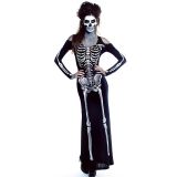 Women Skeleton Printed Halloween Costume