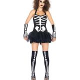 Black White 3 P Sexy Skeleton Costume