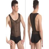 Sexy Black Sheer Wrestling Singlet Underwear