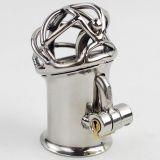 Stainless Steel PA Lock 6mm Glans Piercing Male Chastity Device Albert Piercing   