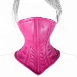 Leather Neck Corset Collar Kinky Restraint Muzzle Mask Lockin Red по оптовой цене