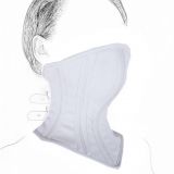 Leather Neck Corset Collar Kinky Restraint Muzzle Mask Lockin white по оптовой цене