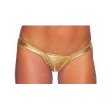 Women Fashion Gold Leather Panties