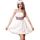 White Off Shoulder Women Christmas Costume