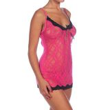 Rose Hollow Out Babydoll