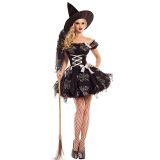 Black Sliver Sparkle Witch Costume