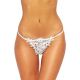 White thong with lace pattern