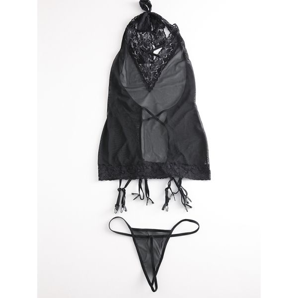 Black Sexy Womans Mesh Lingerie Babydolls. Артикул: IXI57216