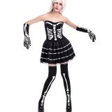 Women Sexy Black Strapless Dress halloween Costume