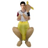 Brown One Size Kangaroo Inflatable Mascot Costume