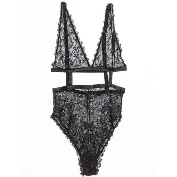 Black S-L Deep V Neck Teddies Lingerie. Артикул: IXI57341