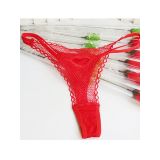 Red One Size Sexy Women Crochet Panties