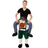 Green One Size Beer Guy Ride Mascot Costume