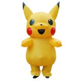 yellow one size inflatable pikachu mascot costume