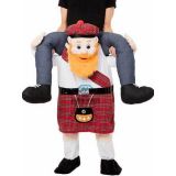 Red One Size Scotsman Carry Me Mascot Costume