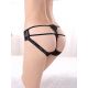 Black One Size Open Back Girl Transparent Panties