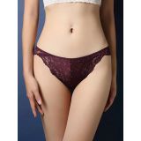 Purple One Size Lace Patchwork Panties