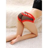 Red One Size See-Through Lace Panties